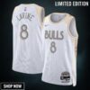 Chicago Bulls Nike City Edition Swingman Jersey - White Zach Lavine Unisex