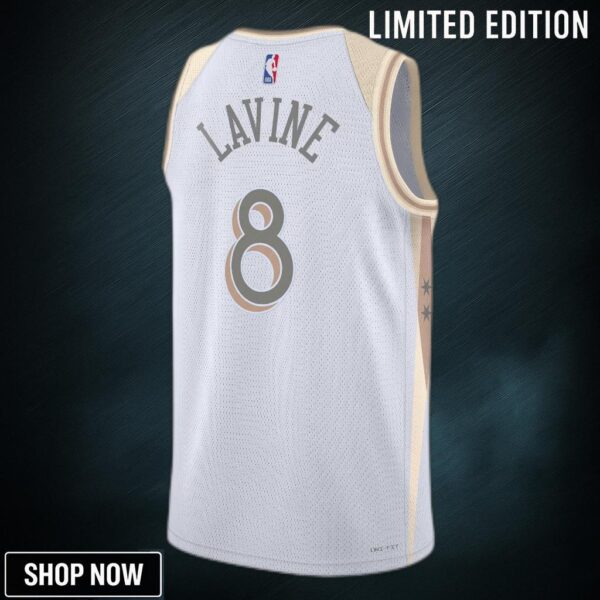 Chicago Bulls Nike City Edition Swingman Jersey - White Zach Lavine Unisex