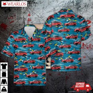 Chicago Fire Department Ambulance Hawaiian Shirt