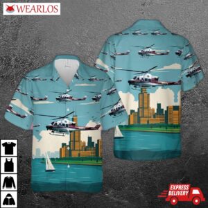 Chicago Fire Department Bell 412ep Hawaiian Shirt