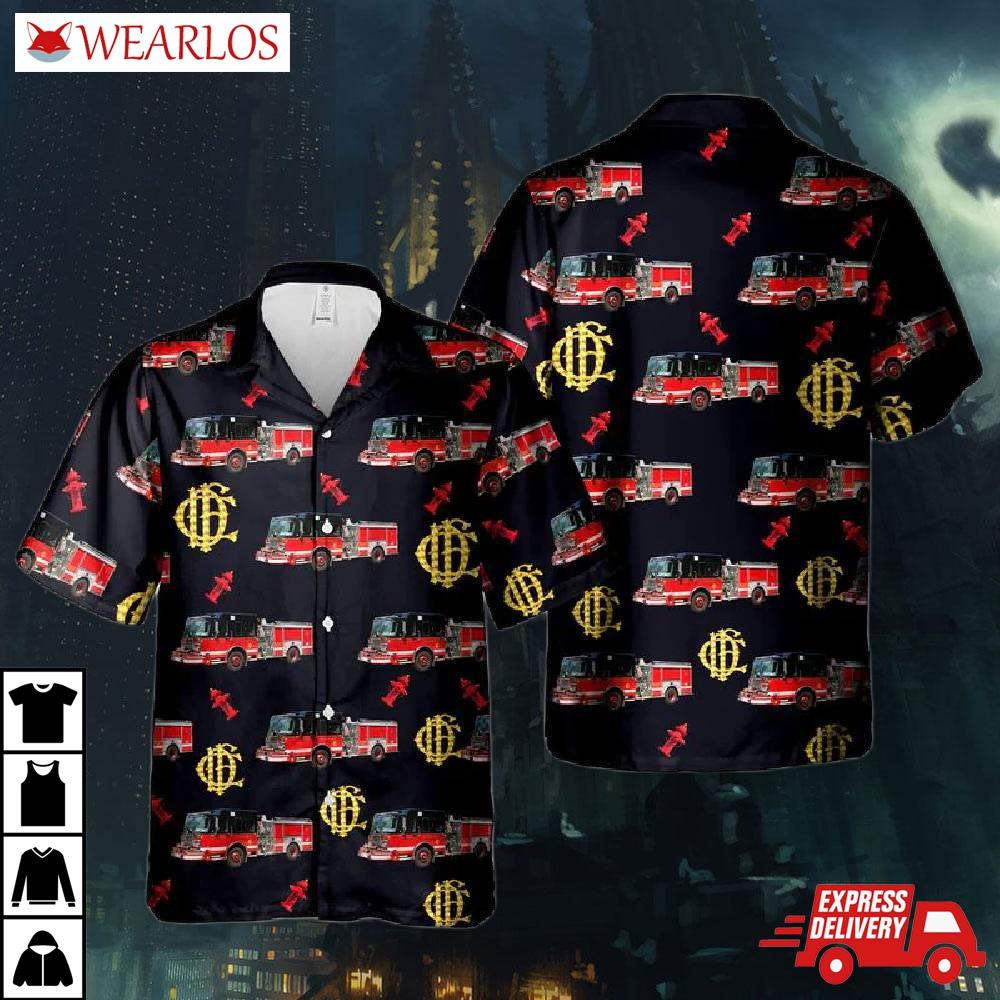 Chicago Fire Department Cfd Engine Hawaiian Shirt