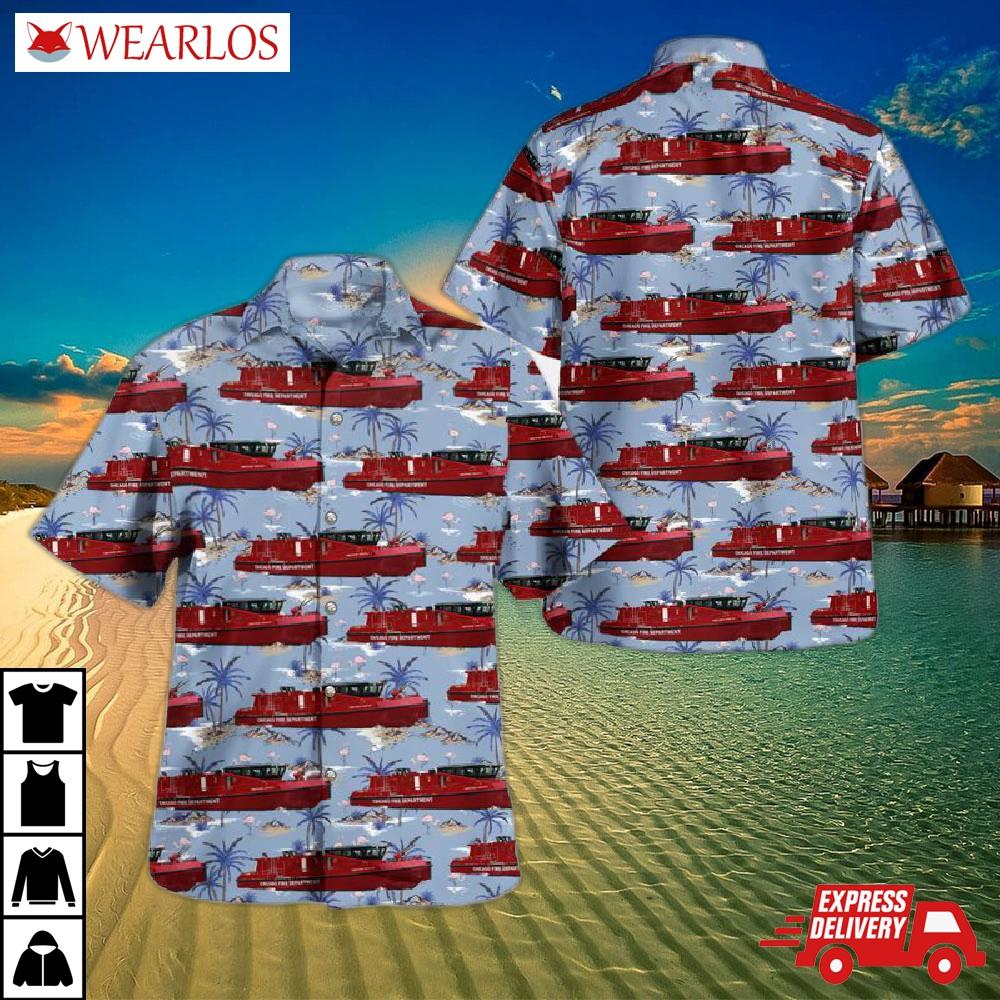 Chicago Fire Department, Christopher Wheatley Fireboat Hawaiian Shirt