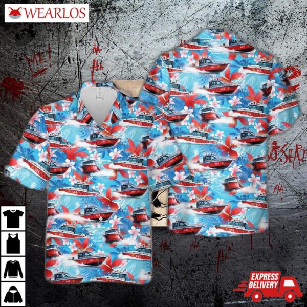 Chicago Fire Department Fast Boat 688 Hawaiian Shirt