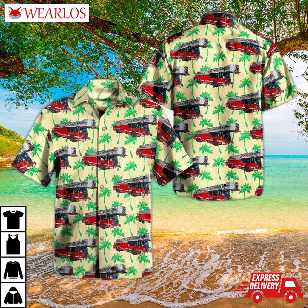 Chicago Fire Department Tower Ladder Hawaiian Shirt