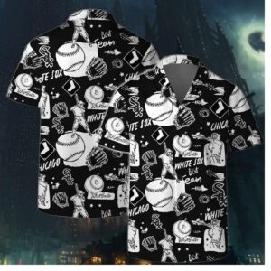 Chicago White Sox Logo Legend Team Baseball Pattern Hawaiian Shirt