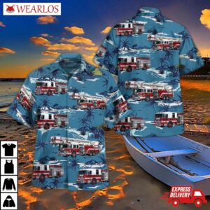 Chicopee Hampden County Massachusetts Fire Department Hawaiian Shirt