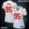 Chris Jones 95 Kansas City Chiefs Super Bowl Lvii Champions 3 Stars Women Game Jersey - White