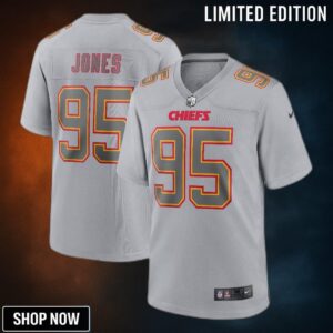 Chris Jones Kansas City Chiefs Atmosphere Fashion Game Jersey - Gray Nfl