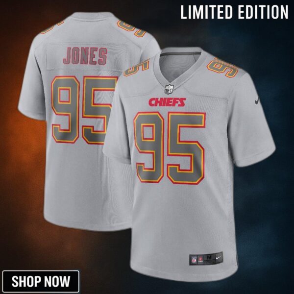 Chris Jones Kansas City Chiefs Atmosphere Fashion Game Jersey - Gray Nfl