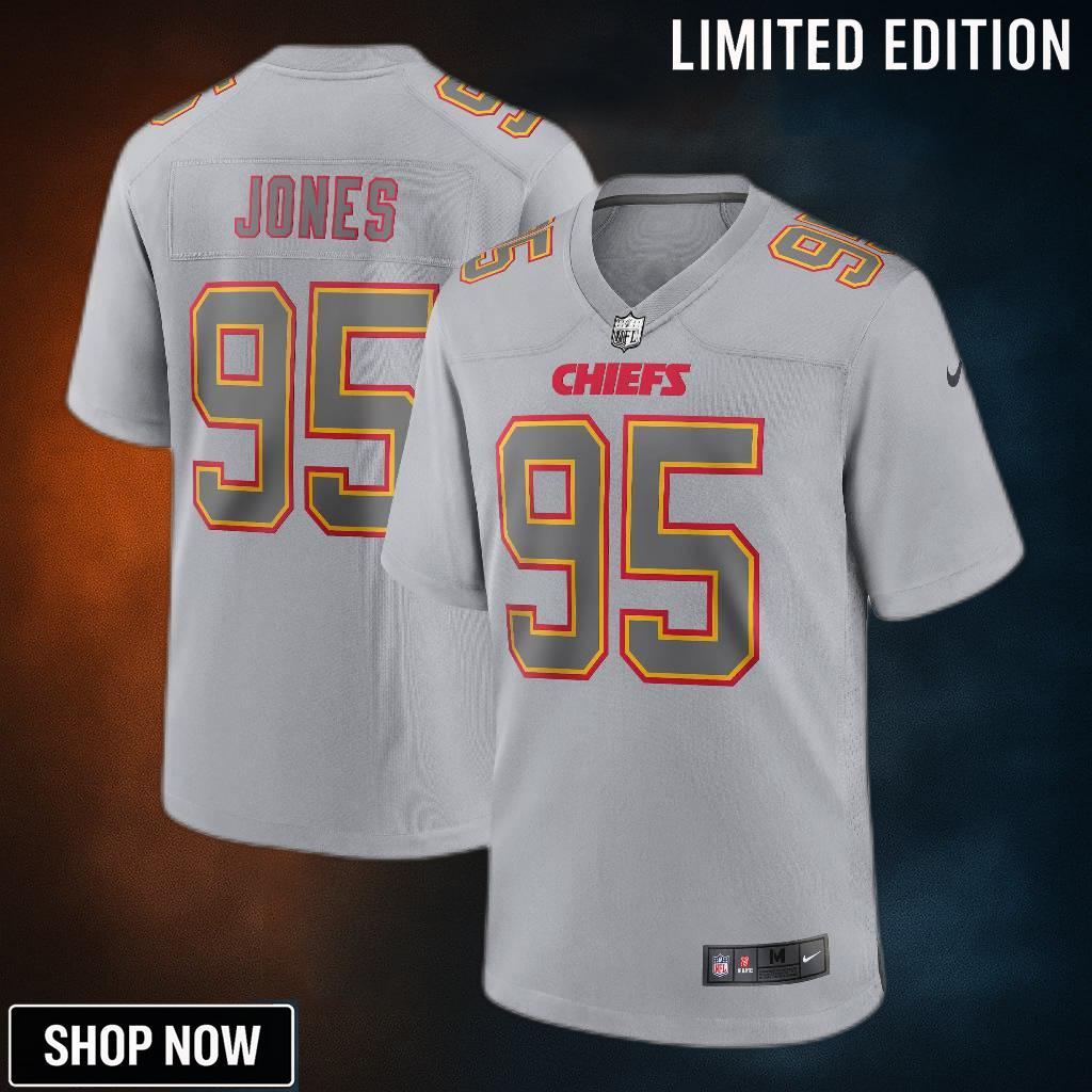 Chris Jones Kansas City Chiefs Atmosphere Fashion Game Jersey - Gray Nfl
