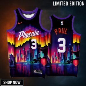 Chris Paul 3 Phoenix Suns Purple Jersey Arizona City Exclusive Edition