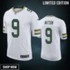 Christian Watson 9 Green Bay Packers White Vapor Limited Jersey