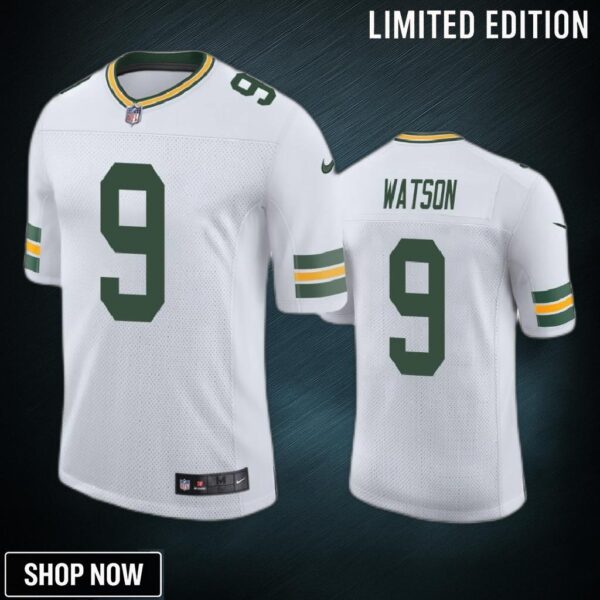Christian Watson 9 Green Bay Packers White Vapor Limited Jersey