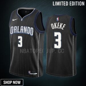 Chuma Okeke 3 -23 Orlando Magic Black City Edition Men Jersey Swingman
