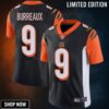Cincinnati Bengals Joe Burreaux #9 Nfl 2025 Black Jersey