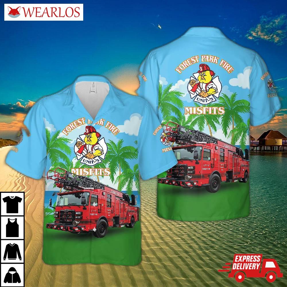 Cincinnati, Ohio, Forest Park Fire Department Hawaiian Shirt