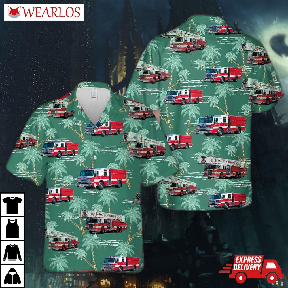 City Of Burlington Fire Department Hawaiian Shirt