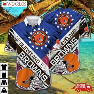Cleveland Browns All-star Stripes Hawaiian Shirt