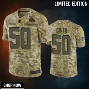 Cleveland Browns Chris Smith Jersey Nfl Camo Salute To Service