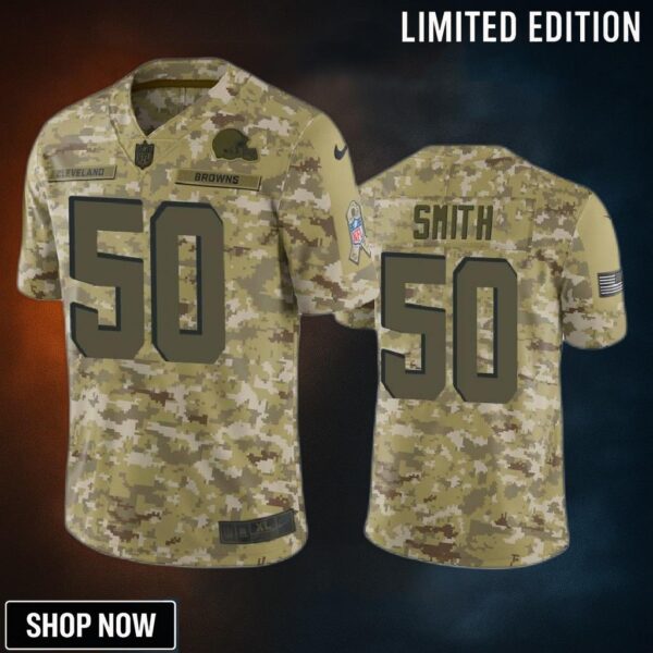 Cleveland Browns Chris Smith Jersey Nfl Camo Salute To Service