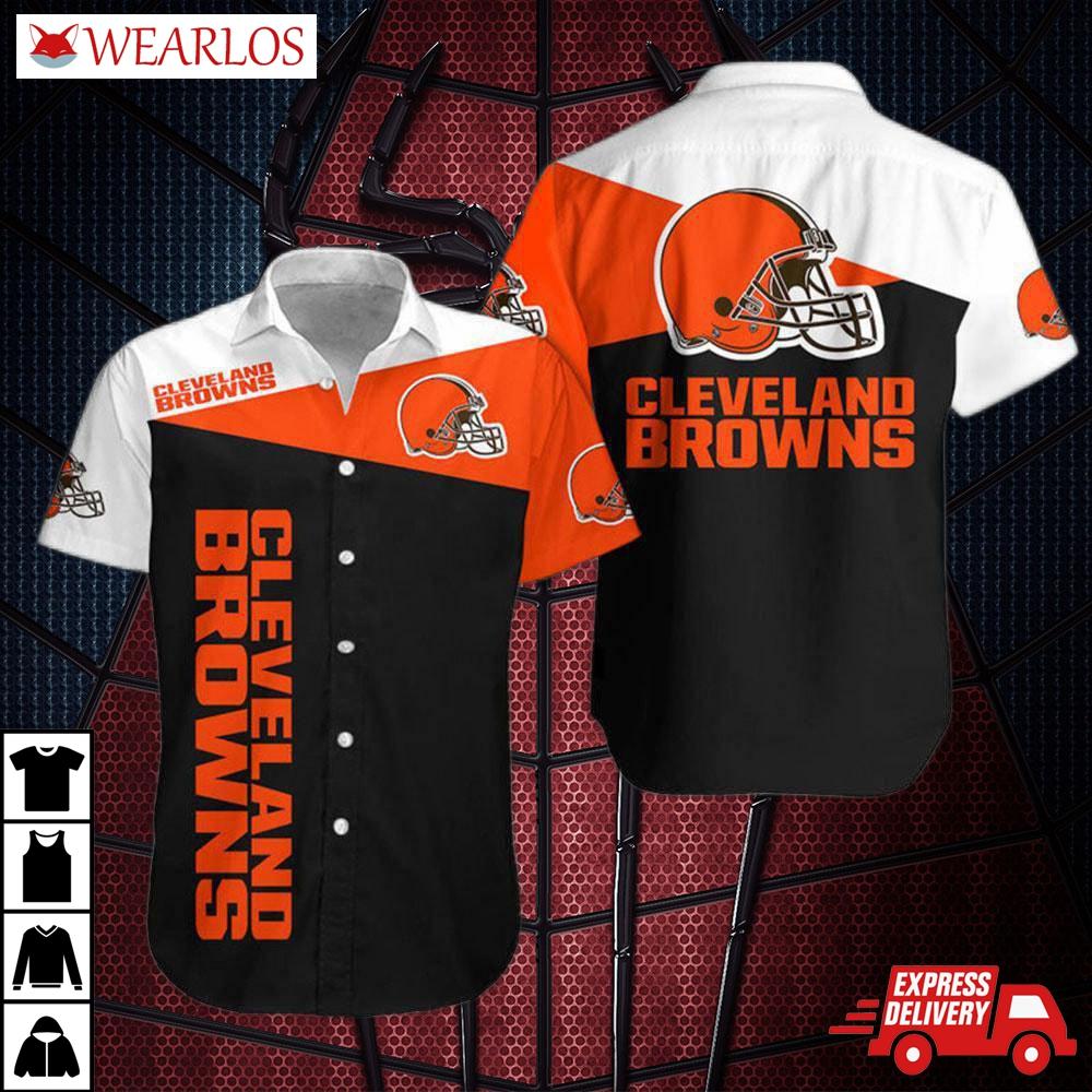 Cleveland Browns Classic Block Hawaiian Shirt