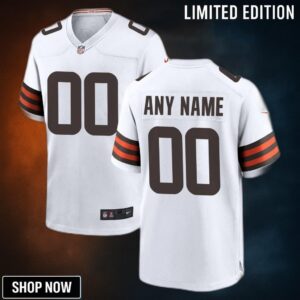 Cleveland Browns Custom Game Jersey - White Jerseys Nfl