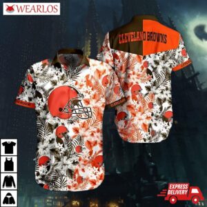 Cleveland Browns Floral Burst Hawaiian Shirt