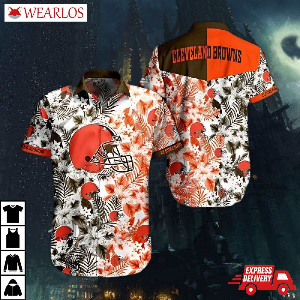 Cleveland Browns Floral Burst Hawaiian Shirt