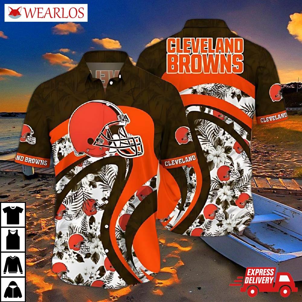 Cleveland Browns Floral Flow Hawaiian Shirt
