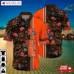 Cleveland Browns Floral Impact Hawaiian Shirt