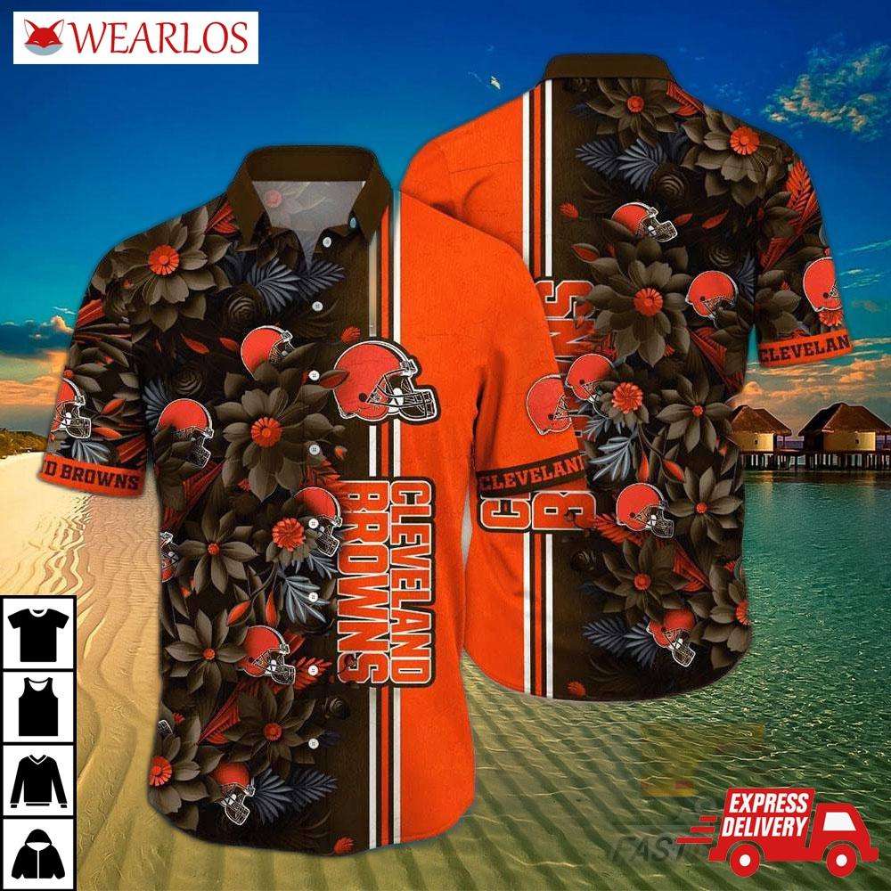 Cleveland Browns Floral Impact Hawaiian Shirt