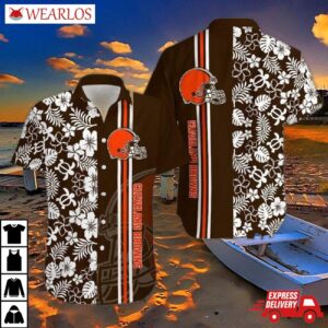 Cleveland Browns Floral Touchdown Hawaiian Shirt