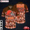 Cleveland Browns Geometric Floral Hawaiian Shirt