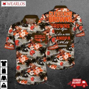 Cleveland Browns Grandpa Paradise Hawaiian Shirt