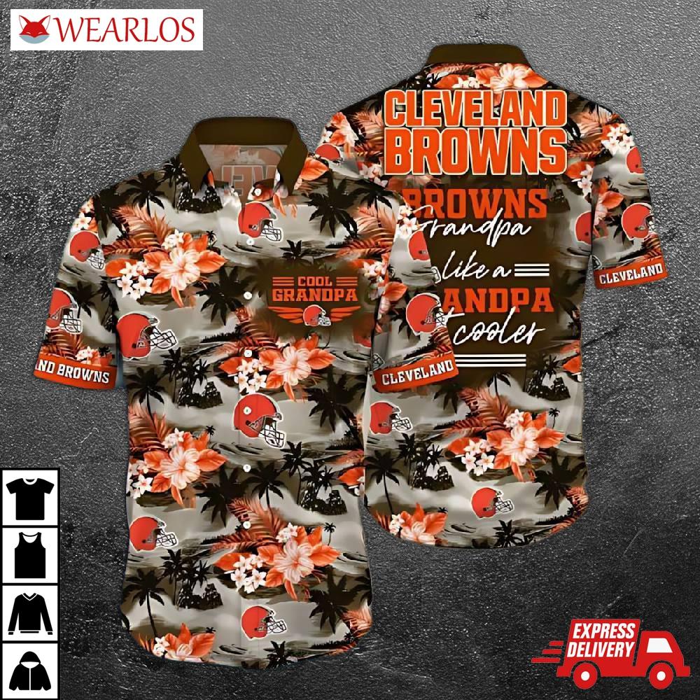 Cleveland Browns Grandpa Paradise Hawaiian Shirt