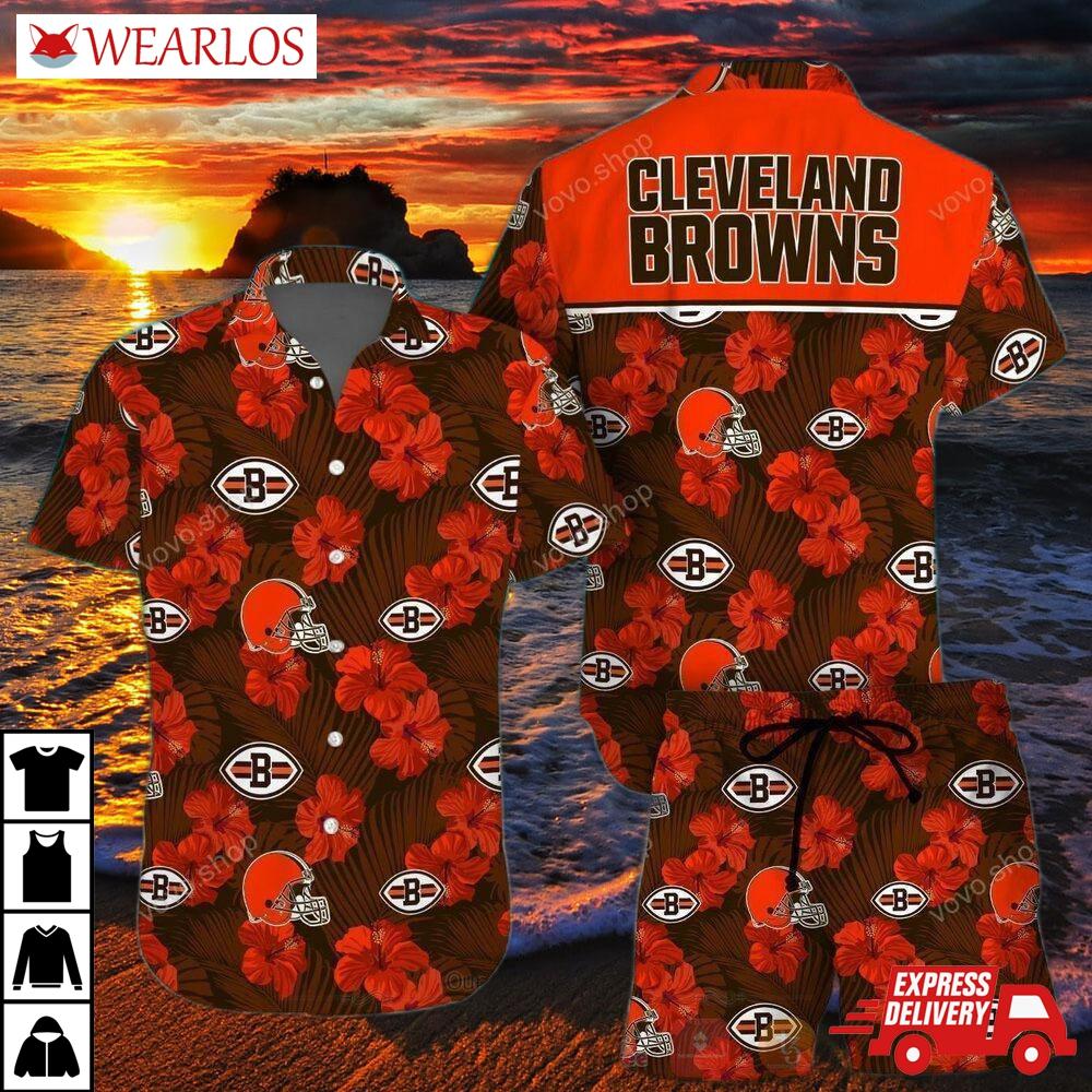 Cleveland Browns Hibiscus Pride Hawaiian Shirt