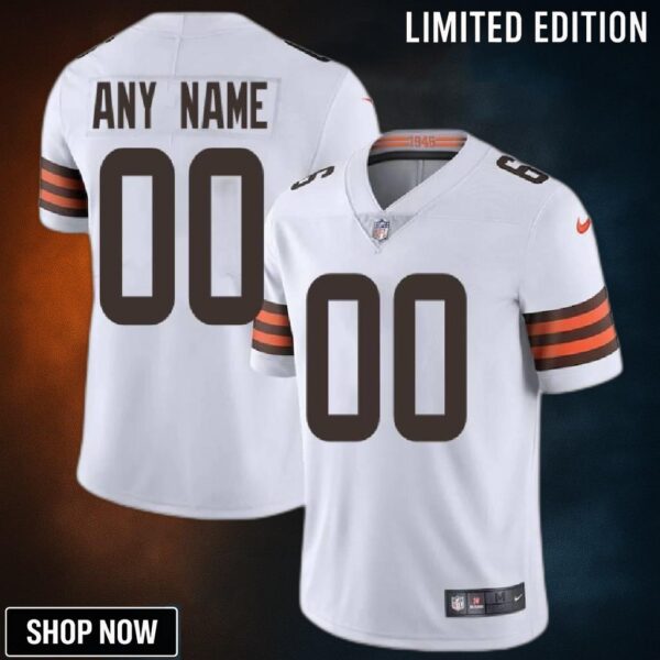 Cleveland Browns Nfl 2025 Personalized Custom White Jersey