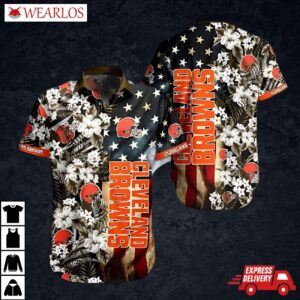 Cleveland Browns Stars & Stripes Hawaiian Shirt