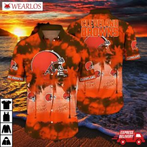 Cleveland Browns Tie-dye Sunset Hawaiian Shirt
