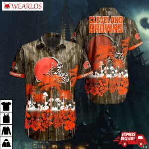 Cleveland Browns Tropical Palms Hawaiian Shirt