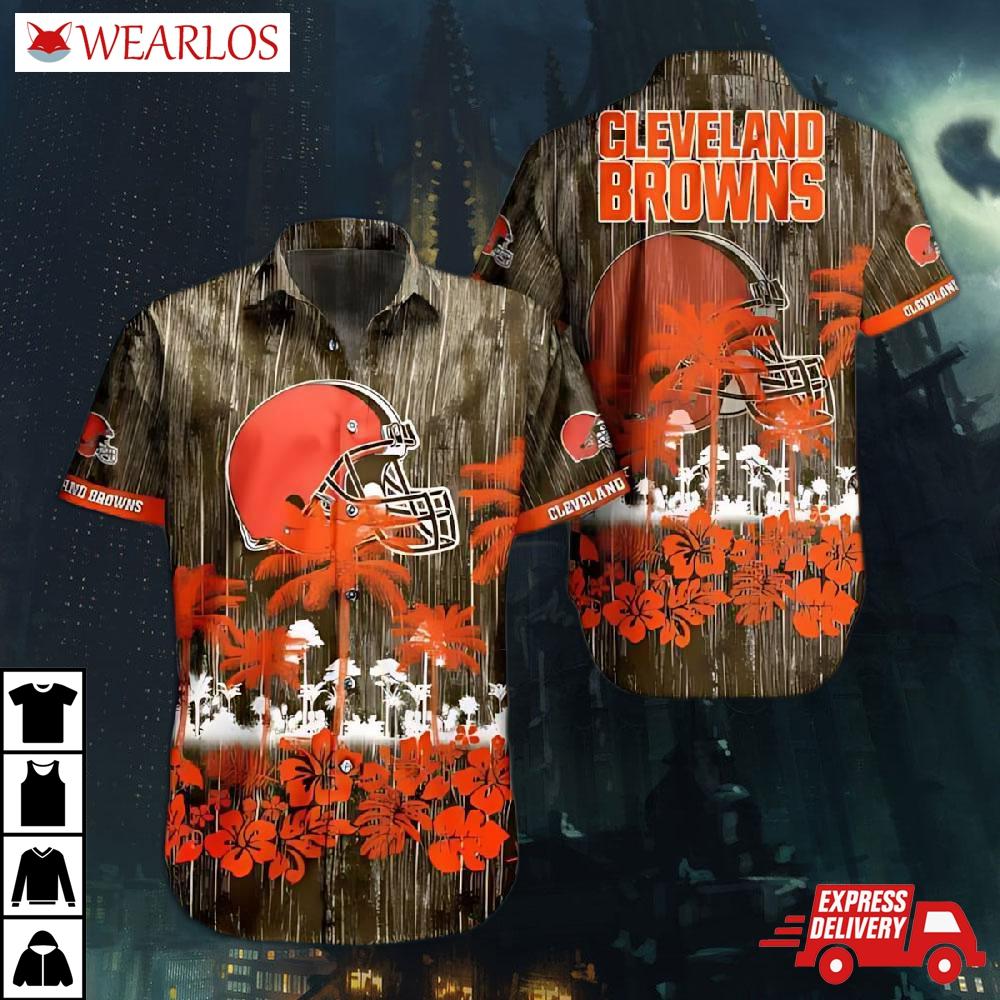 Cleveland Browns Tropical Palms Hawaiian Shirt