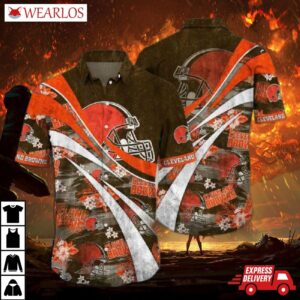 Cleveland Browns Wave Surge Hawaiian Shirt