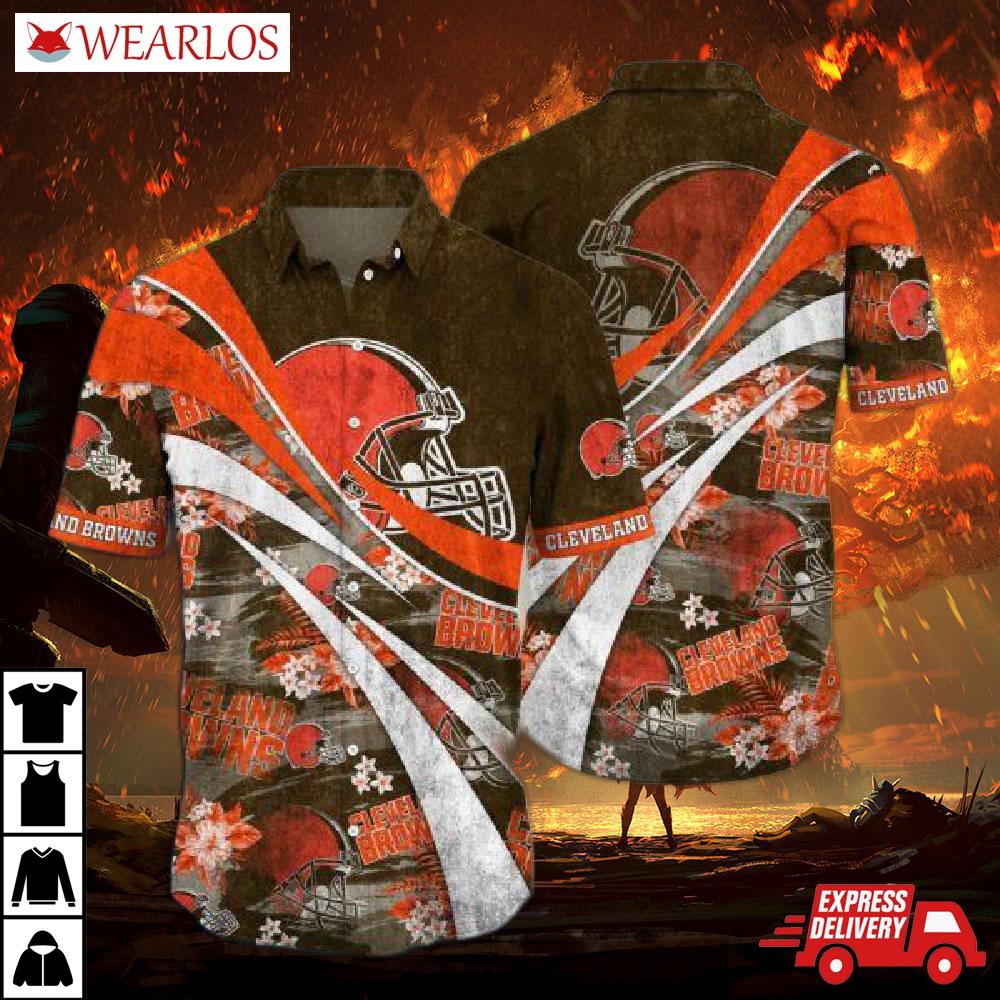 Cleveland Browns Wave Surge Hawaiian Shirt