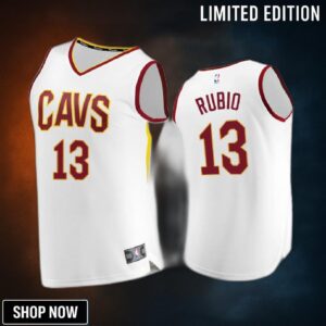 Cleveland Cavaliers 13 Ricky Rubio Association Jersey -23 White
