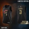 Cleveland Cavaliers 3 Caris Levert -23 Statement Edition Black Men Jersey