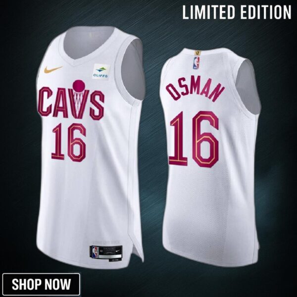 Cleveland Cavaliers Cedi Osman 16 -23 Association Edition White Jersey