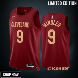 Cleveland Cavaliers Dylan Windler 9 -23 Icon Edition Wine Jersey Swingman