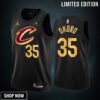 Cleveland Cavaliers Isaac Okoro 35 Statement Edition Black Jersey -23 Swingman