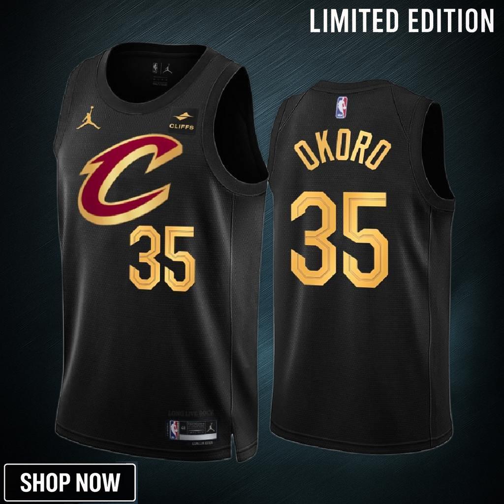 Cleveland Cavaliers Isaac Okoro 35 Statement Edition Black Jersey -23 Swingman