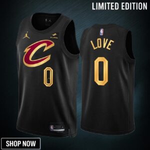 Cleveland Cavaliers Kevin Love 0 Statement Edition Black Jersey -23 Swingman
